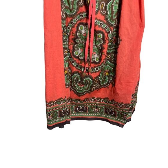 Dressbarn Blouse Women's 2X Puff Sleeve Boho Printed Lightweight Tie Shirt Top - Picture 3 of 11